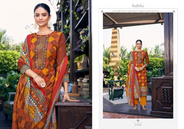 Radhika Azara Aarohi New Cotton Designer Dress Material Collection